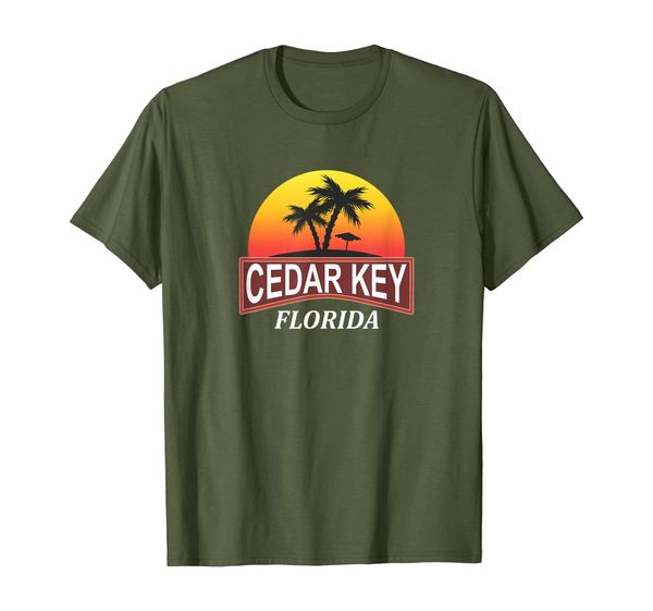 

cedar key florida - beach vacation t-shirt, White;black