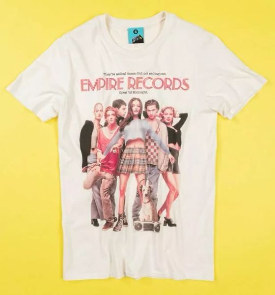 

empire records movie poster natural t-shirt, White;black