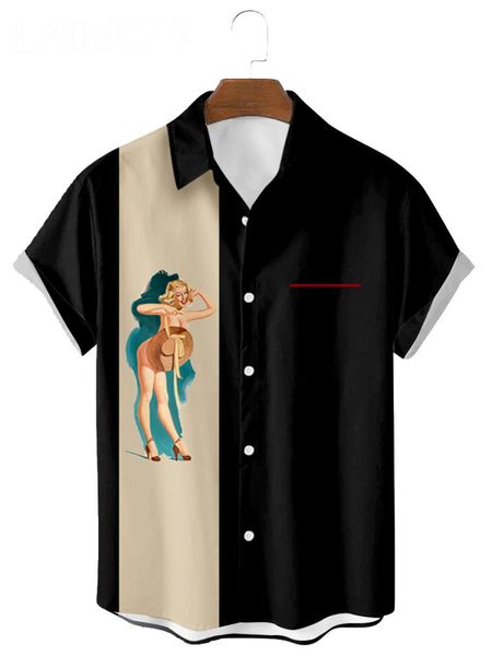 

men's casual shirts short-sleeved plus size summer dresses pattern 2 3d printed, White;black