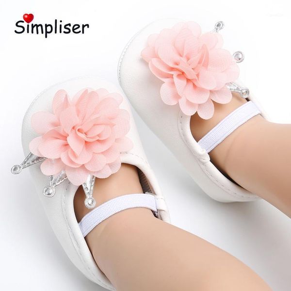 

first walkers flower cute baby girls dress shoes 0-18m born boys infant pu leather slip-on toddler