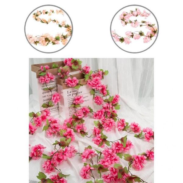 

decorative flowers & wreaths weather-resistant no odor beautiful diy cherry blossom rattan party decor
