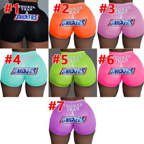 Verão 7 estilos Snack Shorts Mulheres Respirável Booty Bodycon Mini Gushers Sexy Fitness Candy Skinny pronto para enviar