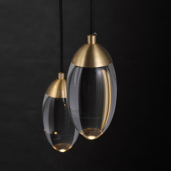 

pendant lamps modern luxury copper crystal ball single head lamp home decorate bedroom bedside living dining room hanging light