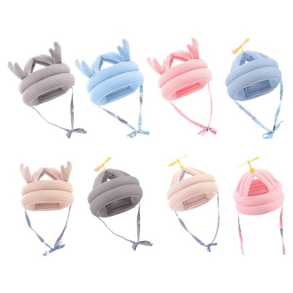 

caps & hats infant protective safety hat no bumps head cushion cotton soft anti-fall headguard for boys girls, Yellow