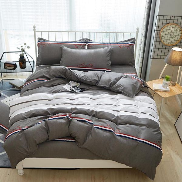 

bedding sets stars wave stripe letter printed set linen include duvet cover bed sheet pillowcase twin full  king size