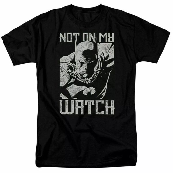 

batman watch t shirt licensed comic book tee black, White;black