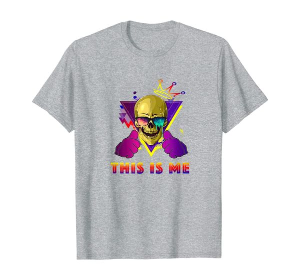 

skull rocks fashionably loud shades like a true king t-shirt, White;black