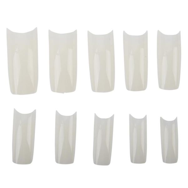 

false nails 500 french acrylic artificial tips nail art, Red;gold