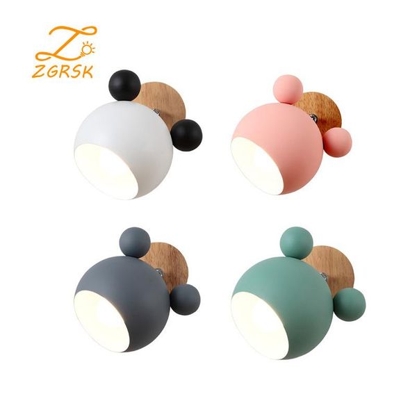 

wall lamp nordic creative macaron simple personality bedroom dining room study lighting cartoon warm children bed