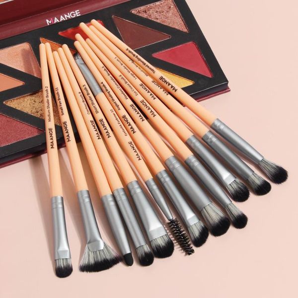 

makeup brushes 12pcs set eye shadow foundation powder eyeliner eyelash lip make up brush cosmetic beauty tool kit brochas
