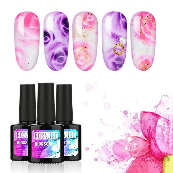 

nail polish rosalind 10ml watercolor ink blooming gel smoke effect smudge bubble diy art varnish manicure accessories