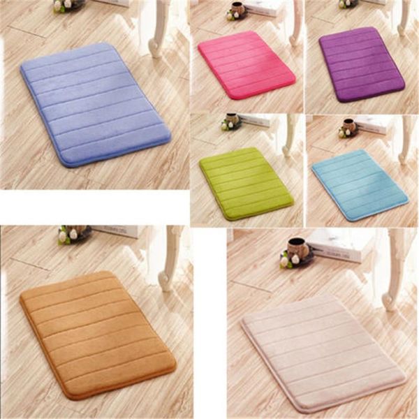 

bath mats 2021 est striped memory foam floor mat non-slip soft kitchen bedroom bathroom shower door waklway rug home