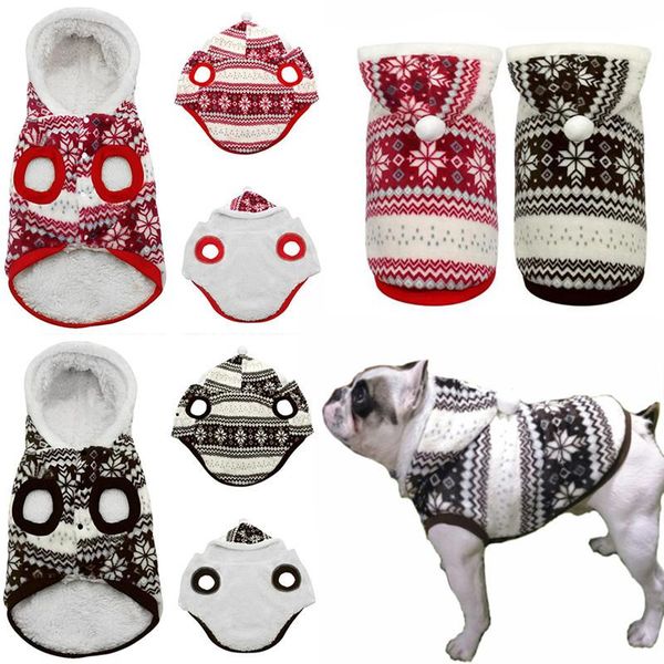 

dog apparel selling winter warm pet coat clothes cozy snowflake christmas hoodie sweater costume teddy clothing