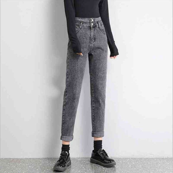 

casual womens jeans straight long black denim pants without belt n0007, Blue