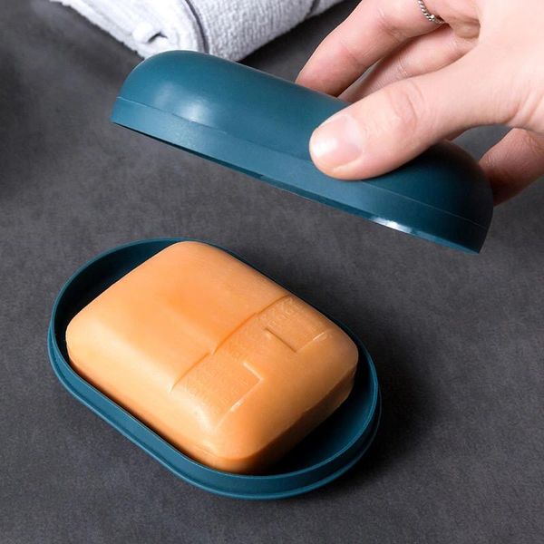 

soap dishes plastic bathroom shower box tray dish storage holder plate home travel rangement salle de bain
