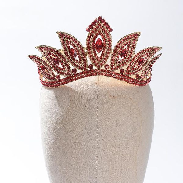 

hair clips & barrettes ymor red queen prom wedding bridal headwear crystals accessories silver tibetan band brides crown tiaras 40, Golden;silver
