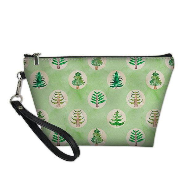 

printed beauty leaf green plant women make up cases cosmetic bags for ladies travel organizer pu leather &