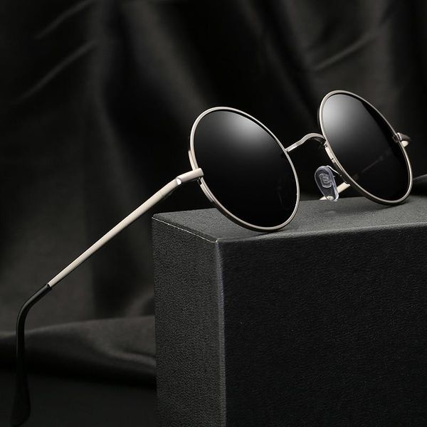

sunglasses seemfly vintage round frame polarized women men fashion personality sun glasses oculos gafas de sol uv400 shades, White;black