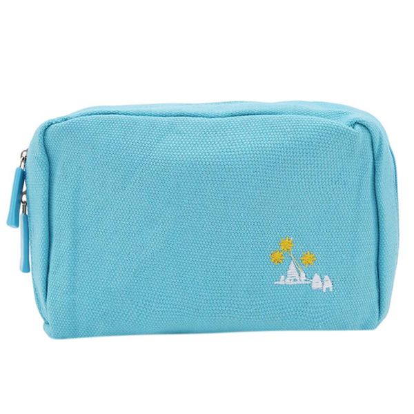 

fashion women multifunctional canvas cosmetic bag red and orange colour travel organizer 4 colours bags & cases