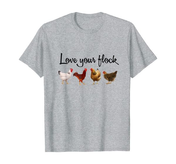 

farmer chicken love your flock t-shirt, White;black