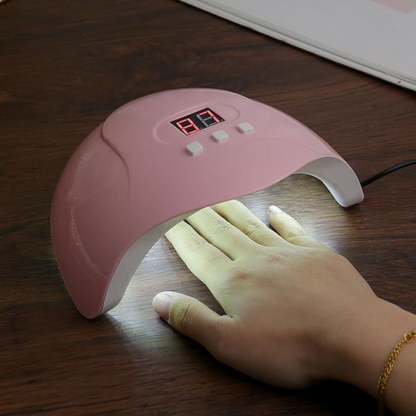 

nail dryers 36w pink dryer machine portable usb uv led lamp 18 leds manicure 30s 60s 90s timer curing gel varnish lamps