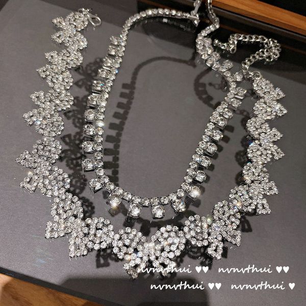 

strands strings bright luminous butterfly zircon necklace plated with 18k kingdee dance flower full diamond neck chain choker, Black