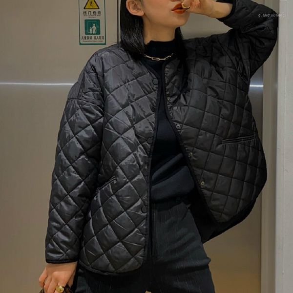 

women's down & parkas women coat autumn and winter style loose warm black jacket