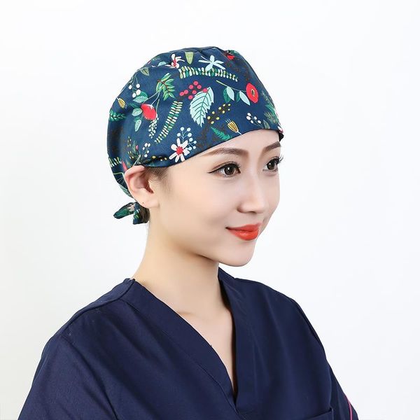 

cotton adjustable pet work hats dust cap nursing elastic beauty hat salon baotou scrubs wholesale beanies