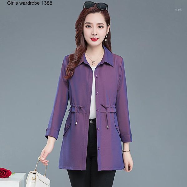 

women's jackets windbreaker small autumn 2021 british style waist closing slim korean fashionable coat, Black;brown