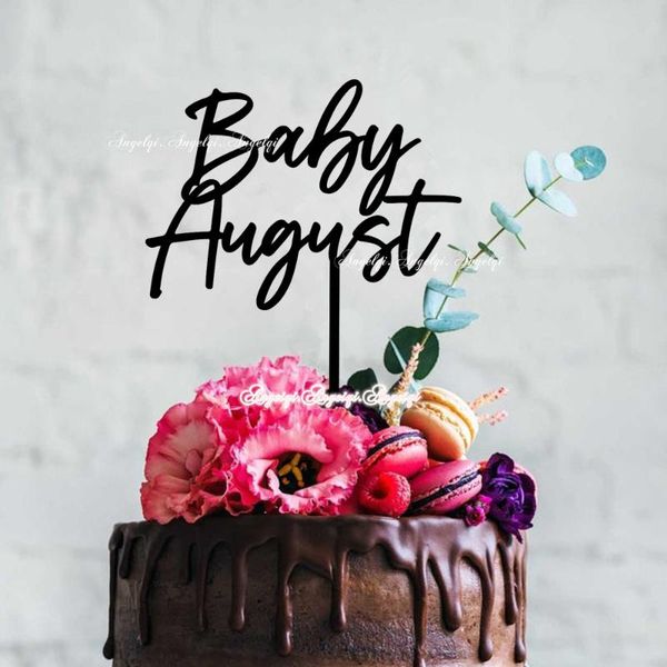 

custom baby name cake er personalized wooden baby's birthday gift shower party decoration other event & supplies