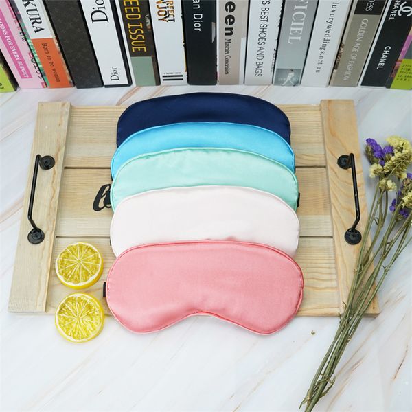 

imitated silk sleep eye mask portable travel eyepatch nap eyes patch rest blindfold cover sleeping masks night eyeshade