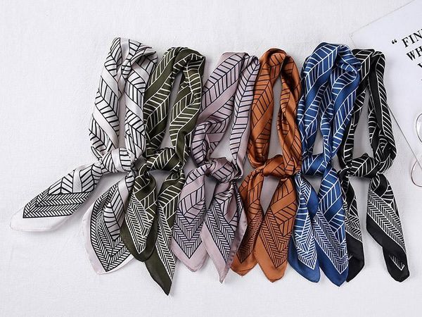 

scarves luxury fancy square scarf fashion head wrap small foulard neck scarvesfor spring and summer woman's shawl /scarves 70*70cm, Blue;gray