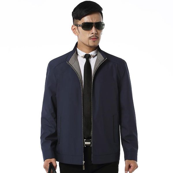 

men's jackets men autumn casual jacket 2021 stand collar thin casacos masculino plus size 3xl hj415, Black;brown