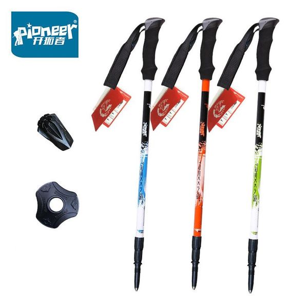 

trekking poles walking stick carbon fiber eva handle 3 section 65-135cm internal lock mountain-climbing outdoor hiking brave heart 1 series
