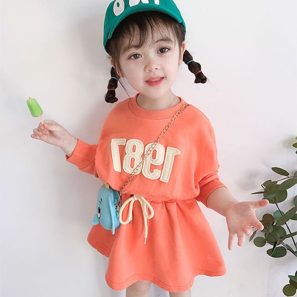 

girl dress kids babyÂ clothes 2022 letter spring summerÂ toddler for formal partyÂ outfitsÂ sport teenagers uniform dressesÂ cotton c, Red;yellow