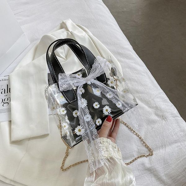 

evening bags 2021 summer transparent bag female korean version of slung handbag portable sweet fashion jelly satchel