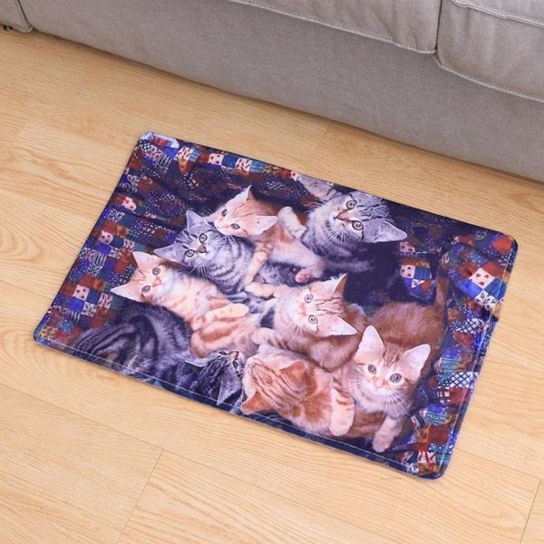 

Fashion Cartoon 3D Cat Pattern Floor Mat Carpet Doormat For Living Room Kitchen Home Carpets