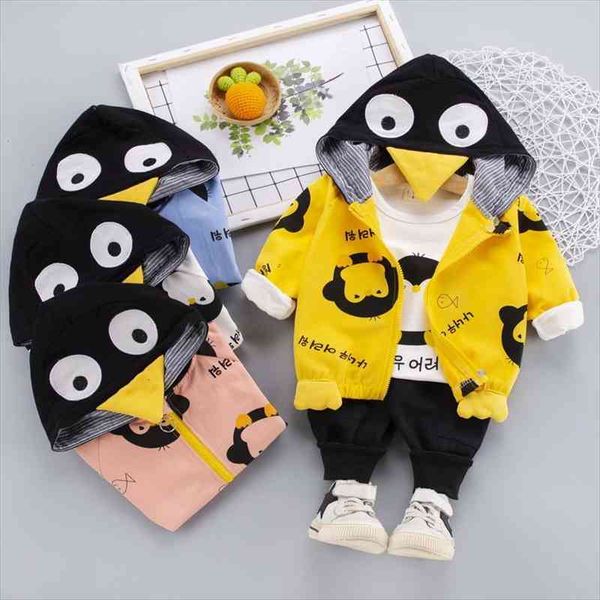 

autumn spring boys girls sport clothes baby cartoon hoodies coat t shirt pants 3pcs set kids suit children clothing, White