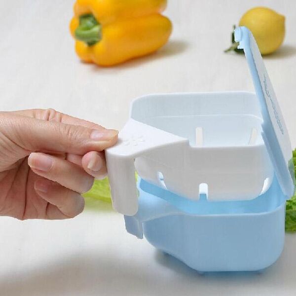 

storage bottles & jars box denture bath case dental false teeth with handle net container