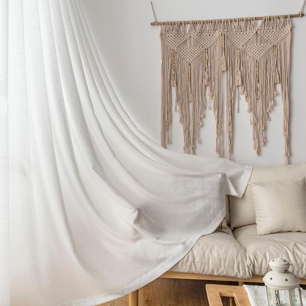 

curtain & drapes modern solid tulle for living room the bedroom white voile window curtains treatments semi sheer thick fabric