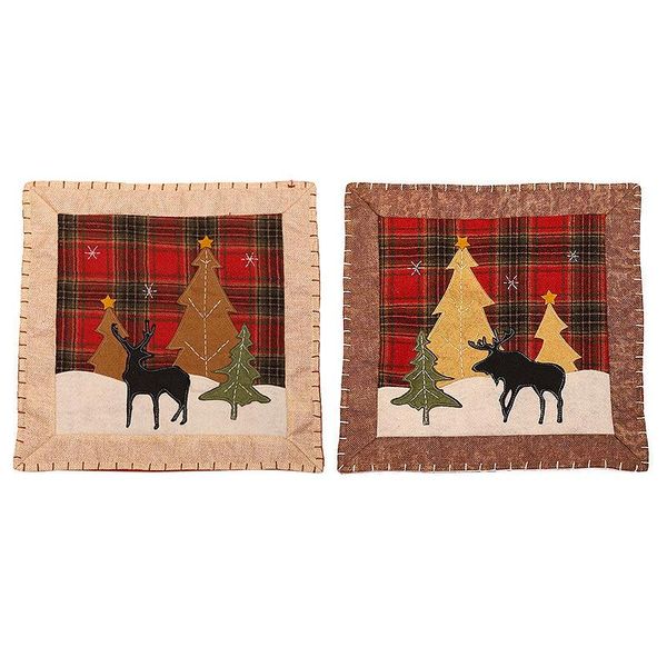 

pillow case 2 pcs christmas elk theme covers throw daily decorations sofa cushion
