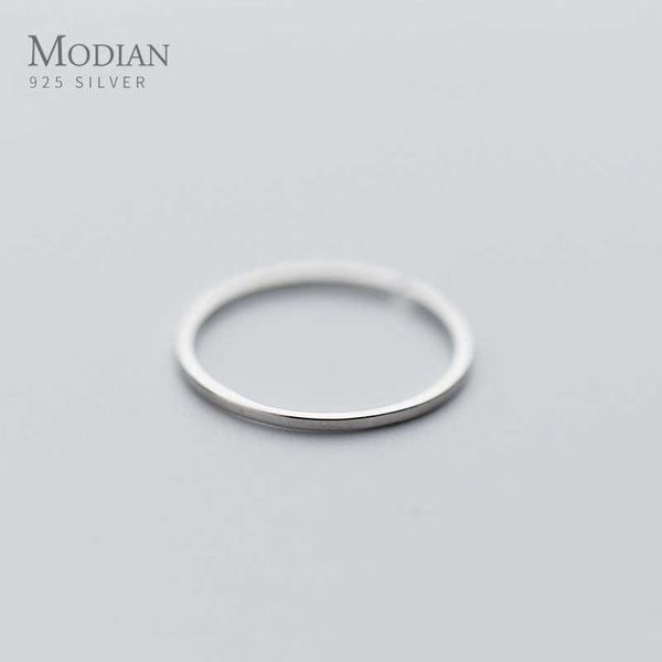 

fashion open adjustable slim ring for women 925 sterling silver stackable simple fine jewelry accessories 210707