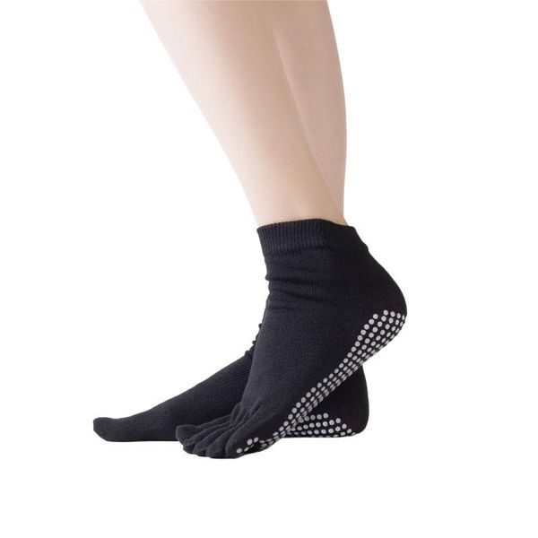 

sports socks 3pcs yoga women cotton comfortable five finger breathable famale#2l5, Black