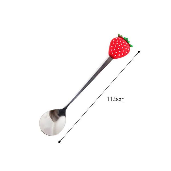 

forks 1pc dessert spoon fruit fork stainless steel teaspoons coffee spoons kitchen supplies ice cream