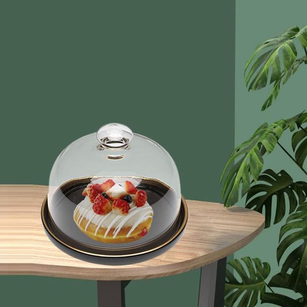 

kitchen storage & organization nordic glass cover serving tray dome platter ceramic cake stand bread display with