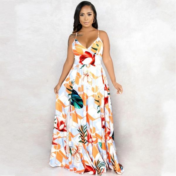 

dashiki african women's clothing 2021 summer women split v-neck party dress tunic night club sleeveless long maxi dresses ethnic, Red