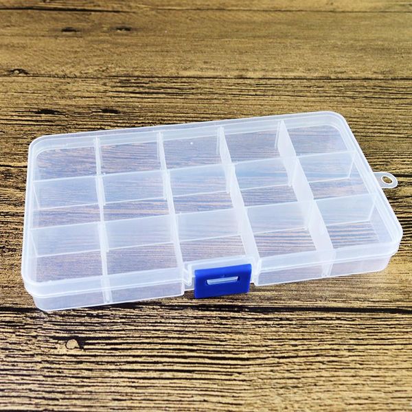 

fishing accessories 15 slots compartment adjustable detachable plastic storage classified gear supplies box tackle