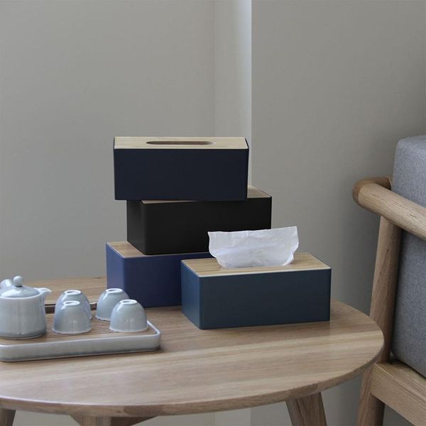 

creative wooden cover tissue box household car storage dining table accessories kitchen utensils boxes & napkins