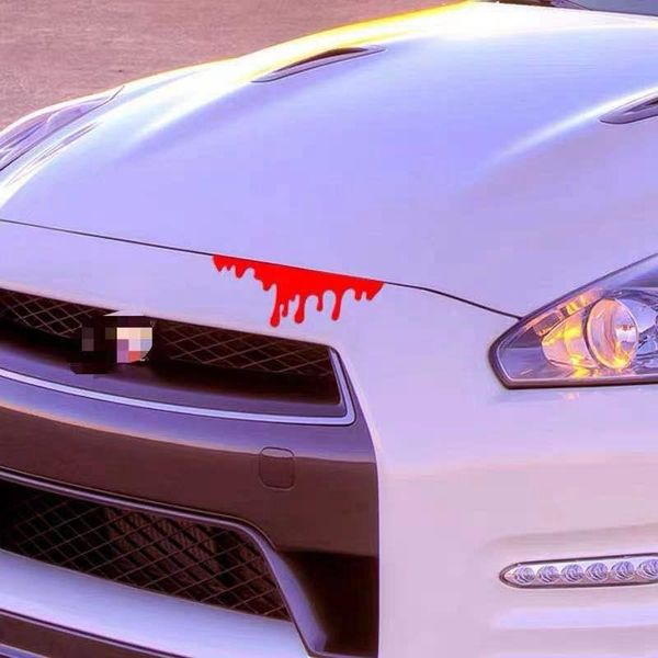

2pcs/lot car stickers dripping blood graffiti personality bloody stains machine cover rear lights interior decorations