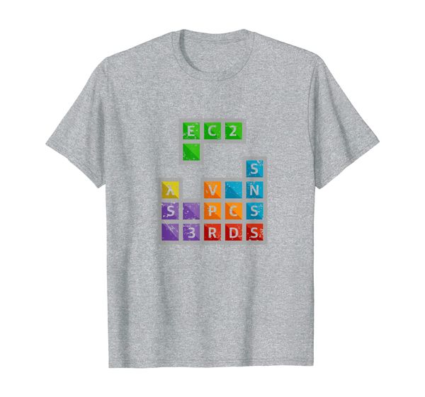 

distressed aws ec2 lambda s3 vpc rds sns service cloud shirt, White;black